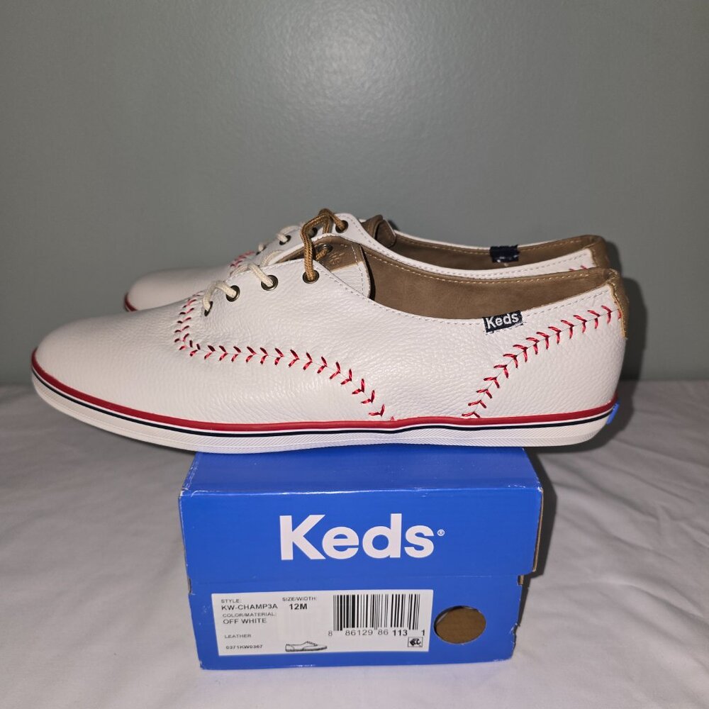 Keds Champion Pennant Leather Lace Up Sneaker, Women's Size 12 M, New in Box - Picture 5 of 8
